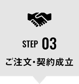 STEP03　ご注文・契約成立
